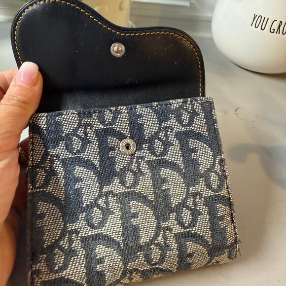 Dior Trotter Croosbody Blue Authentic Saddle Monogram Design D Sliver Hardware - Picture 2 of 9